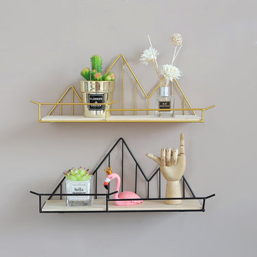 Nordic Simple Iron Landscape Design Wall Decorations Storage Rack